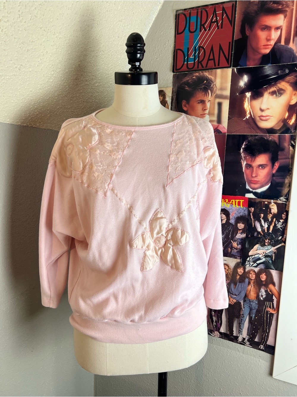 Christina Pale Pink Embellished Crewneck Sweater